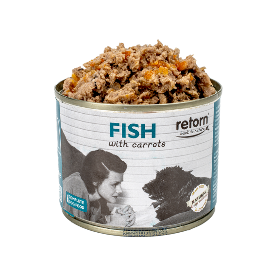 Comida húmeda para perros de Pescado con Zanahorias | Retorn