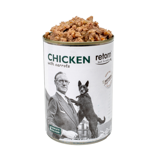 Comida húmeda para Perros de Pollo con Zanahorias | Retorn