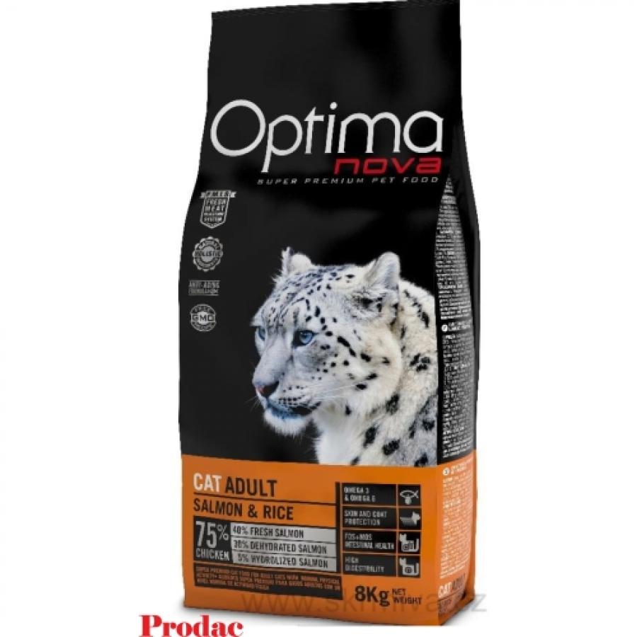 OPTIMA NOVA CAT ADULT SALMON RICE 2 KG.