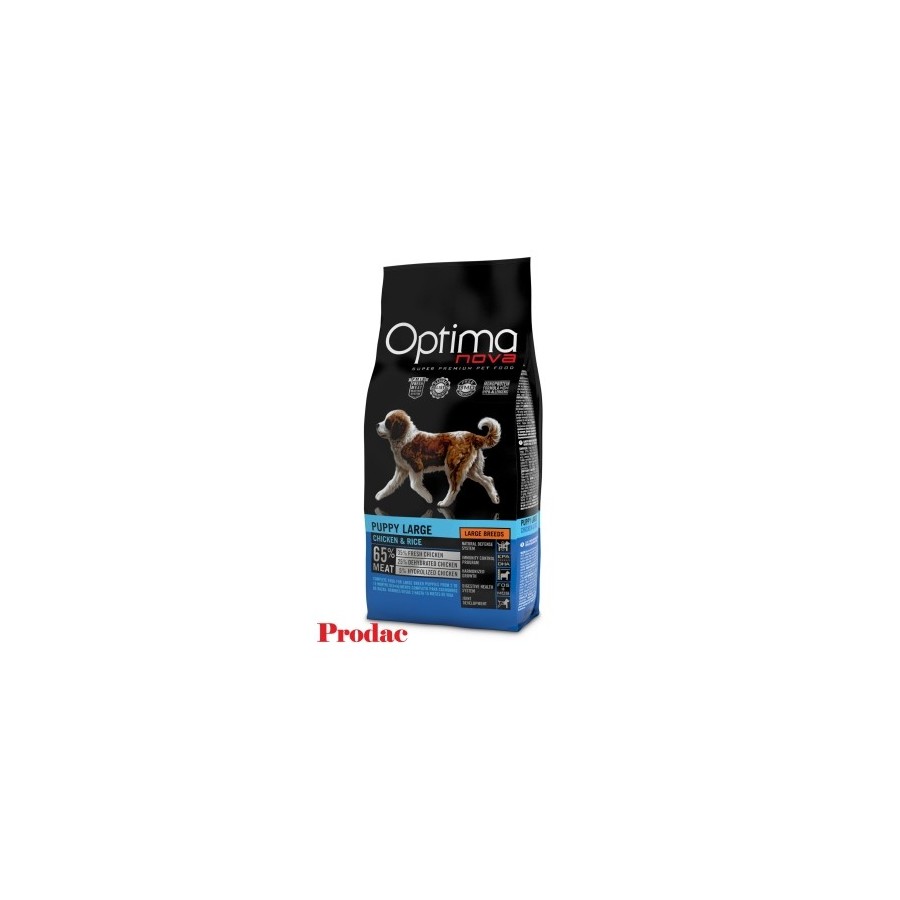 OPTIMA NOVA PUPPY LARGE 12 KG. Pollo/Arroz - Imagen 1